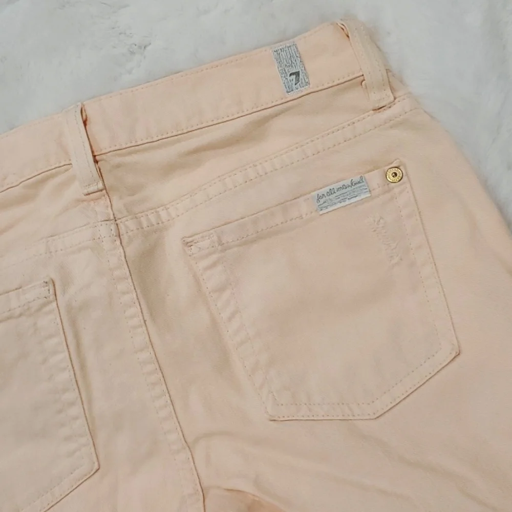 7 for all mankind Peach skinny jeans - Picture 3 of 7